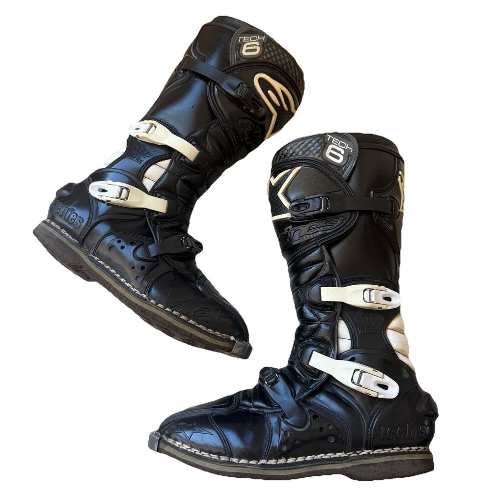 Alpinestars TECH 6 Men US  10 Black Motorcycle MotoCross Boots Tech series